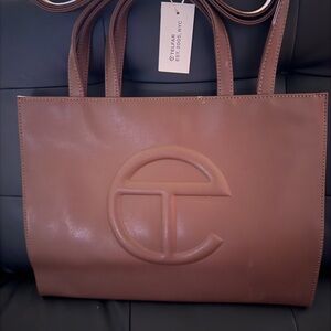 Medium Chocolate Brown Telfar Tote Bag